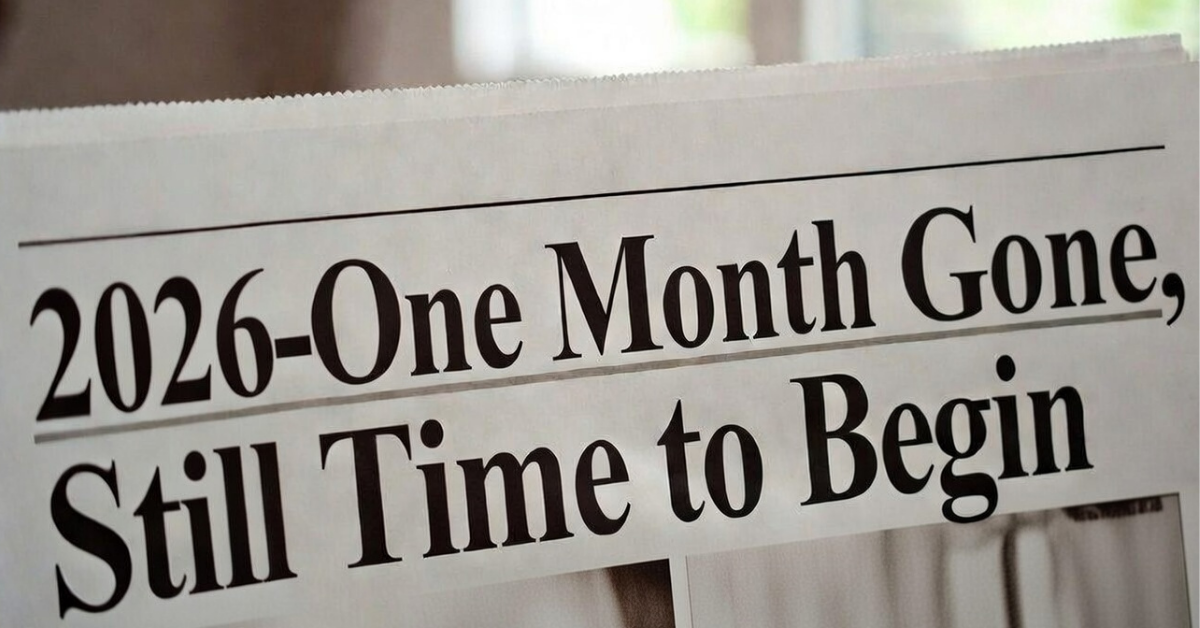 2026-One Month Gone, Still Time to Begin